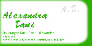 alexandra dani business card